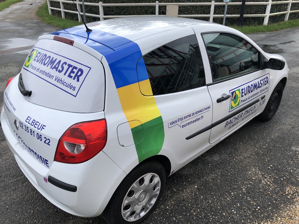 Marquage véhicule pour Euromaster chez Baton Rouge Publicité